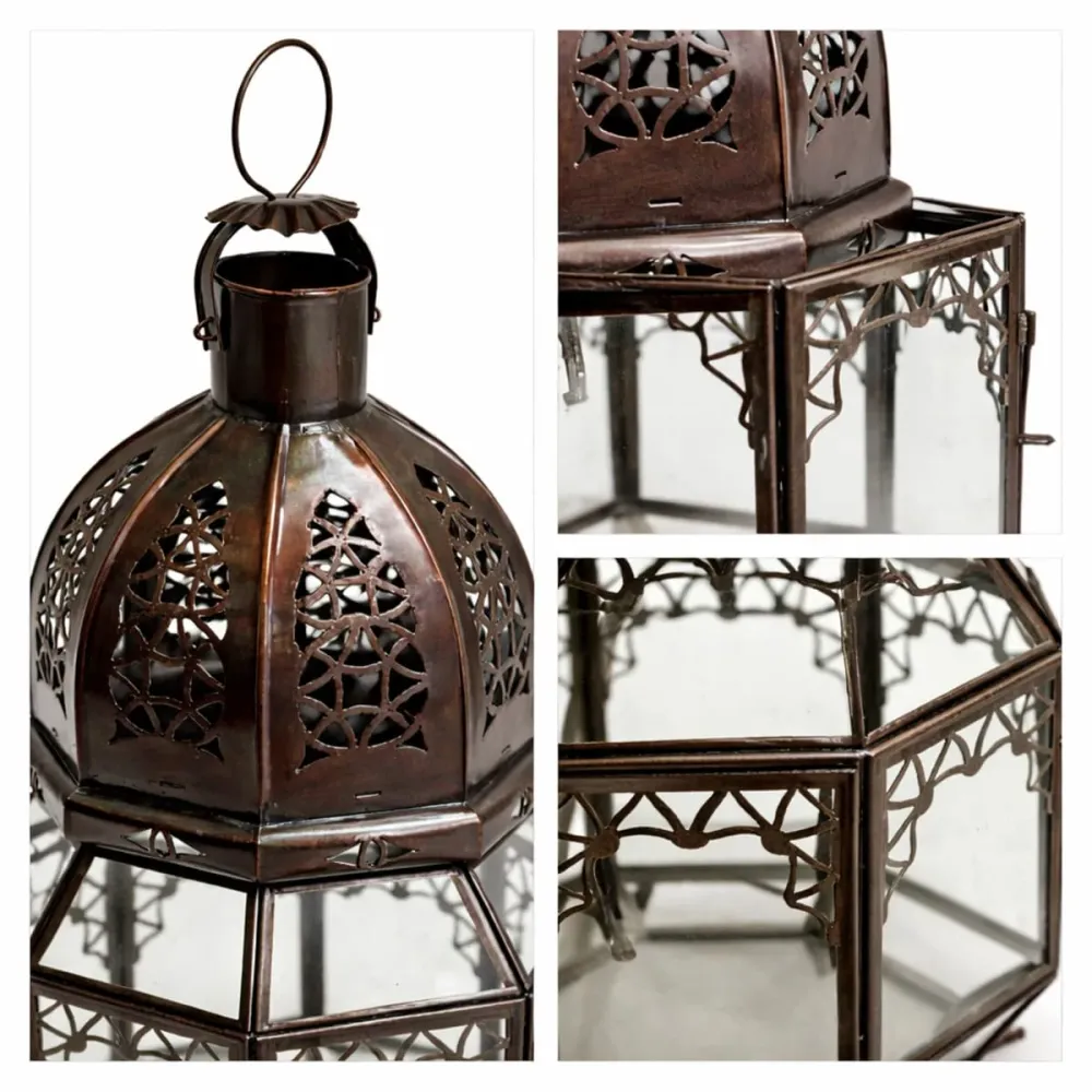 MUDABBAL Arabische glazen lantaarn 45x20x20