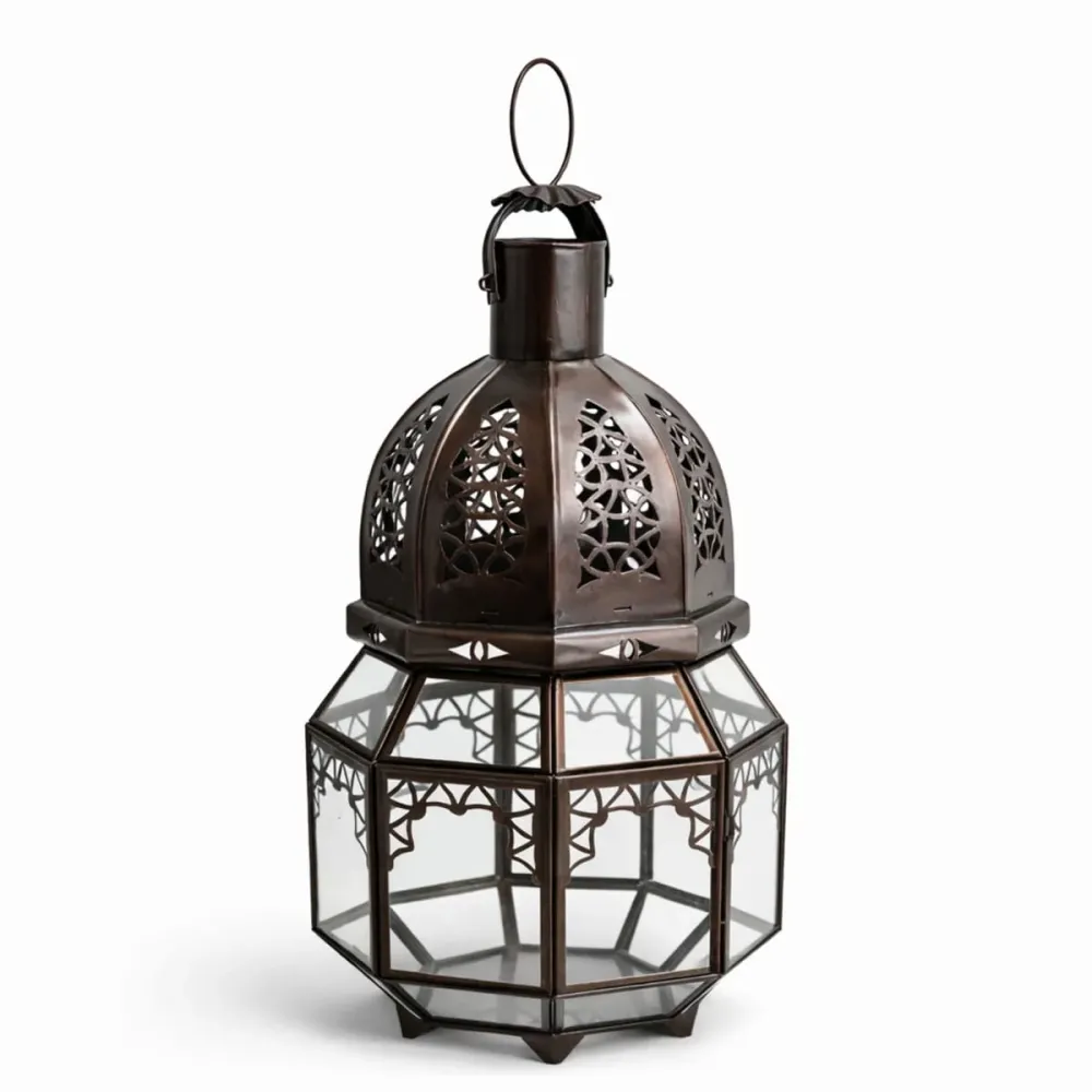 MUDABBAL Arabische glazen lantaarn 45x20x20