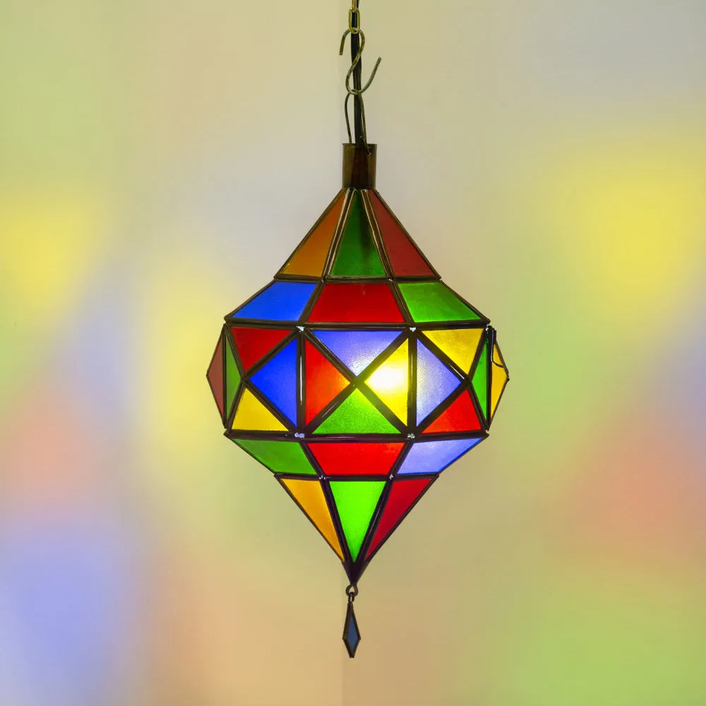 Multicolor Diamant Kristal Arabische Lamp A22B 45x22
