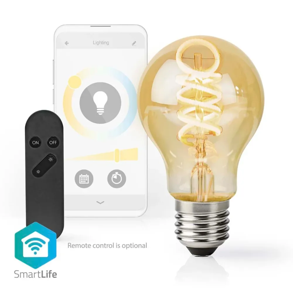 Nedis Wifilrt10A60 Smartlife Led Filamentlamp Wi-Fi E27 360 Lm 4.9 W Warm To Cool White 1800 - 6500 K Glas Android&Trade;...
