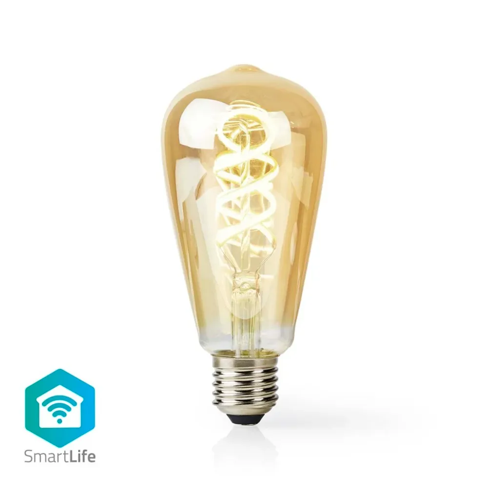 Nedis Wifilrt10St64 Smartlife Led Filamentlamp Wi-Fi E27 360 Lm 4.9 W Warm To Cool White 1800 - 6500 K Glas Android&Trade;...