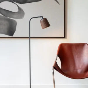 Material Vloerlamp Gerookt Eiken New Works