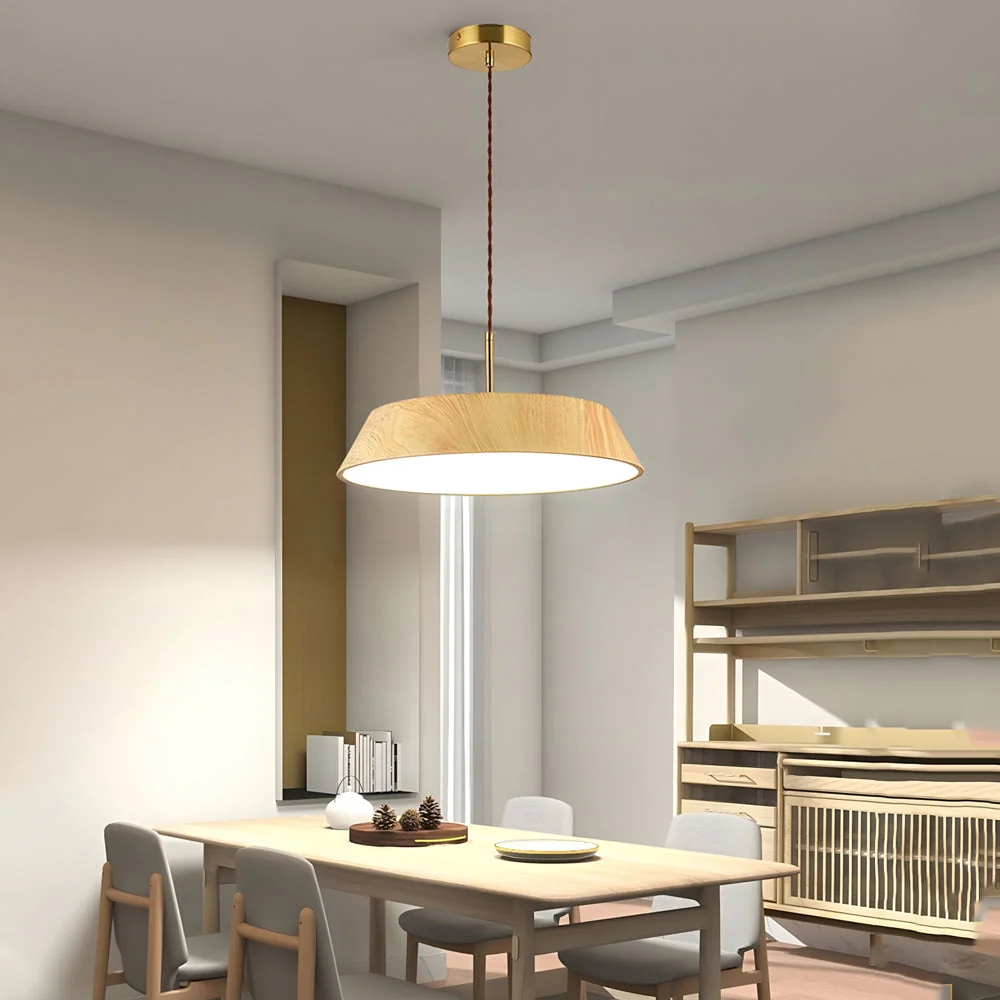 ZenCircle – LED-hanglamp hout met Japanse stijl Niyra