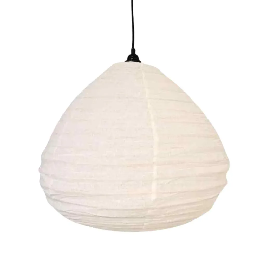 MÔMÉ Hanglamp Dome - off white - linnen - XL - Ø 60 cm / H 54 cm NOA MAY