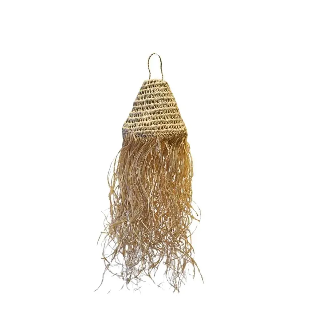 NOA MAY Hanglamp Ayla - naturel - palmblad - Ø 20 x h 22 cm