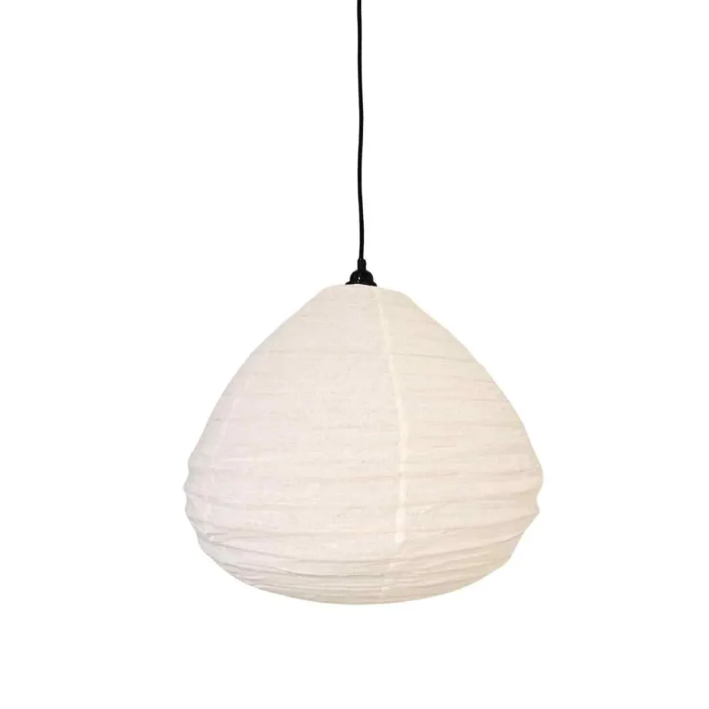 NOA MAY Hanglamp Dome - off white - linnen - Large - Ø 50 cm / H 42 cm