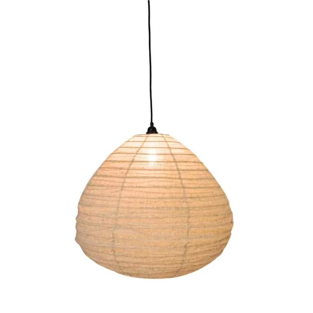 NOA MAY Hanglamp Dome - taupe - linnen - Large - Ø 50 cm / H 42 cm