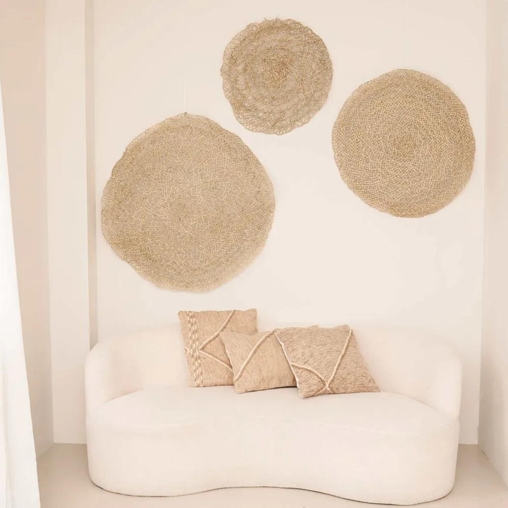 NOA MAY Hanglamp Medina - natural - zeegras - Ø 100 x h 3 cm