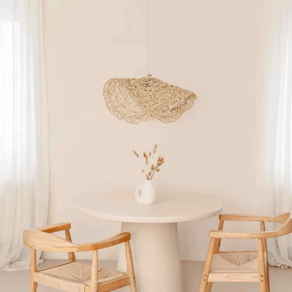 NOA MAY Hanglamp Medina - natural - zeegras - Ø 65 x h 3 cm
