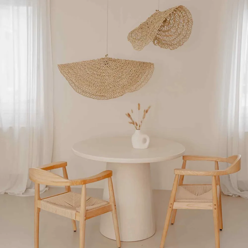 NOA MAY Hanglamp Medina - natural - zeegras - Ø 65 x h 3 cm