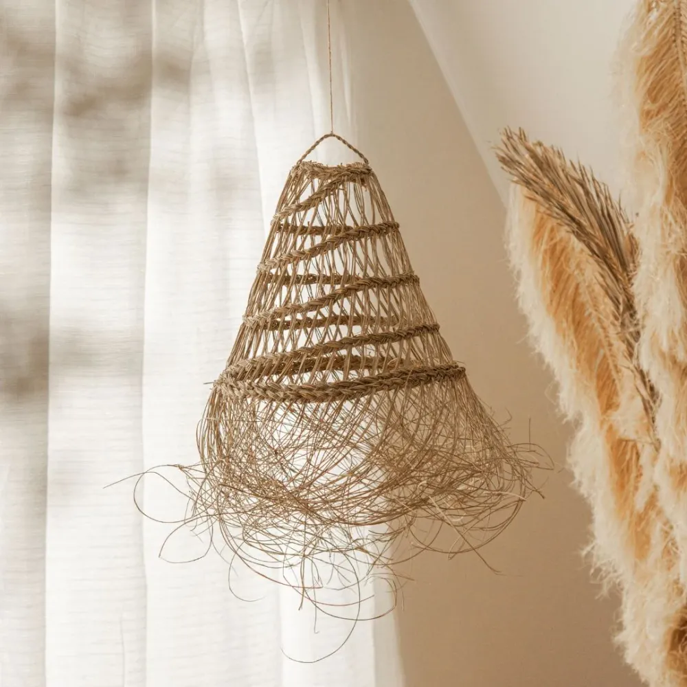 NOA MAY Hanglamp Rafi - naturel - zeegras - Ø 40 x h 35 cm
