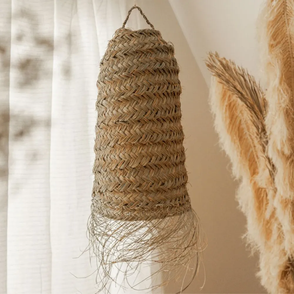 NOA MAY Hanglamp Sky - naturel - zeegras - Ø 38 x h 60 cm