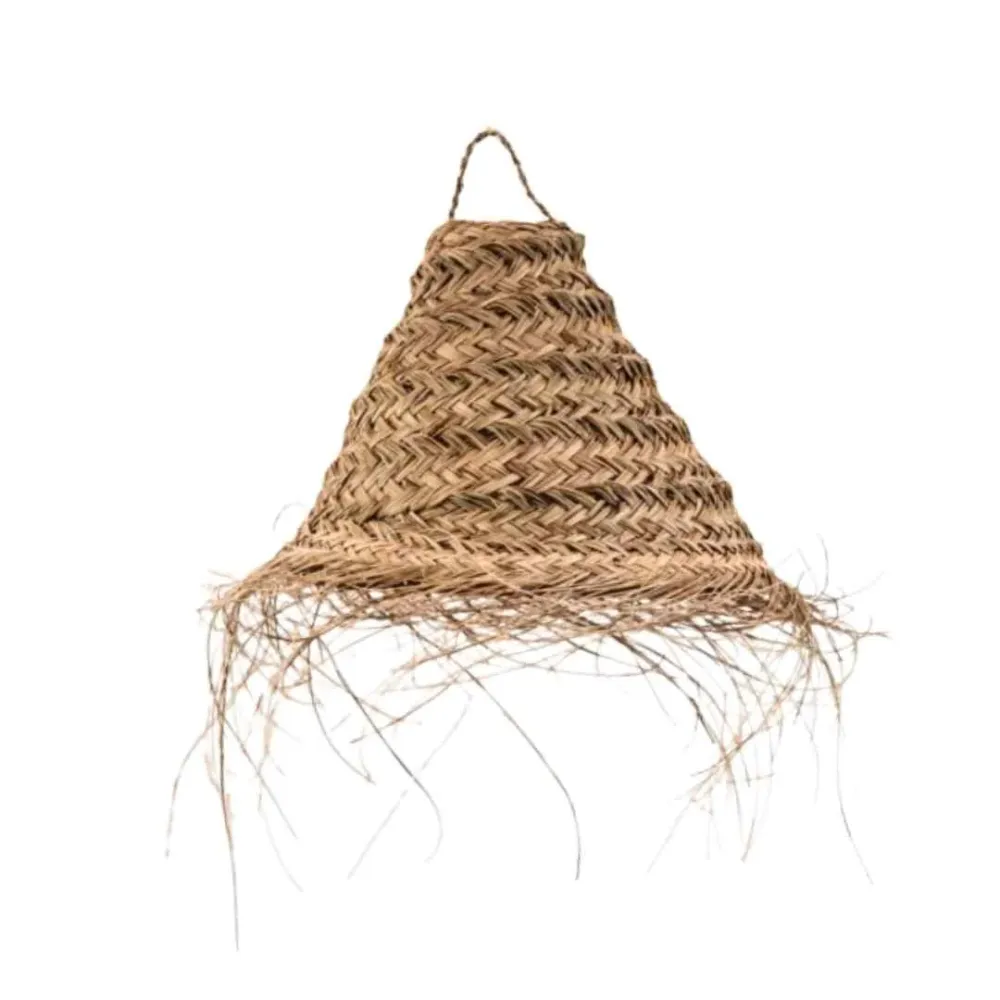 NOA MAY Hanglamp Triangle - naturel - zeegras - Ø 30 x h 28 cm