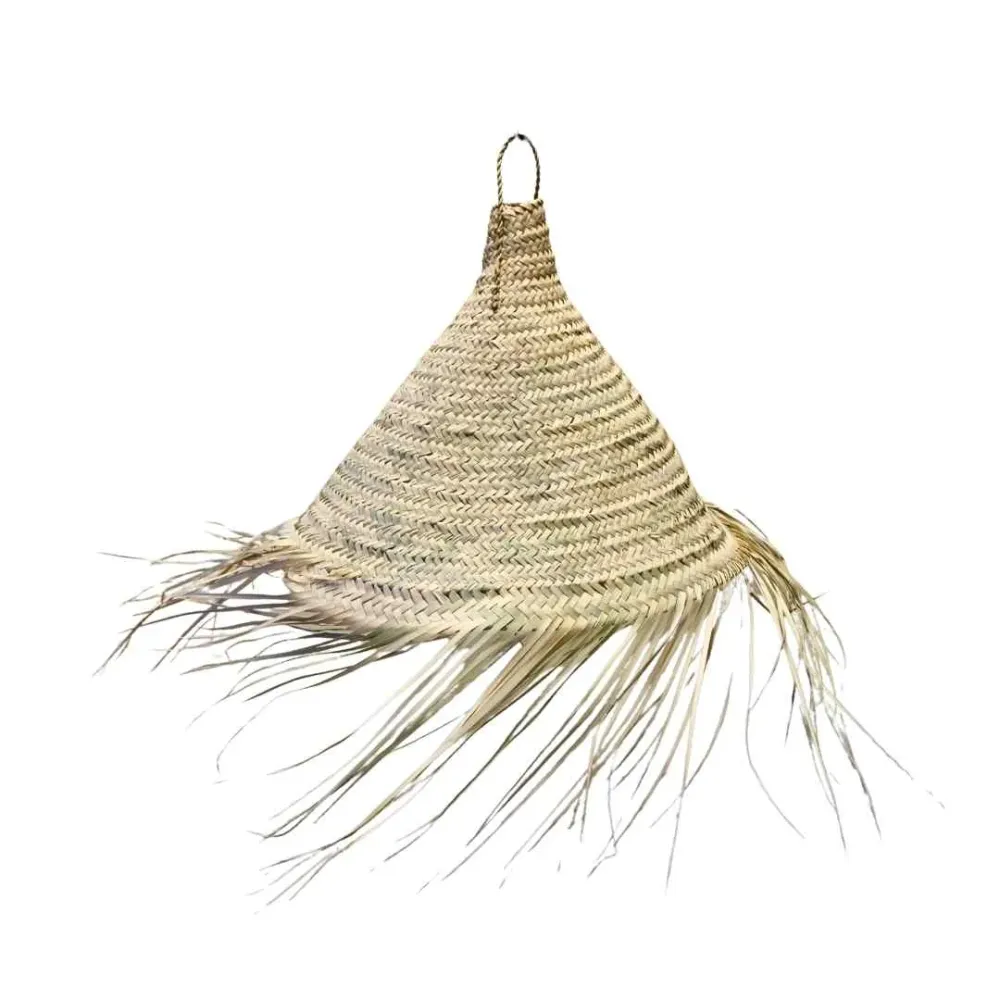 NOA MAY Hanglamp Zarah - naturel - palmblad - Ø 55 x h 45 cm