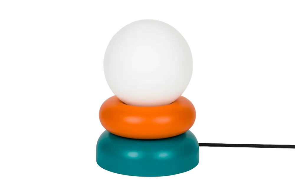 noo.ma OTEM Tafellamp - Orange Peel & Deep Turquoise