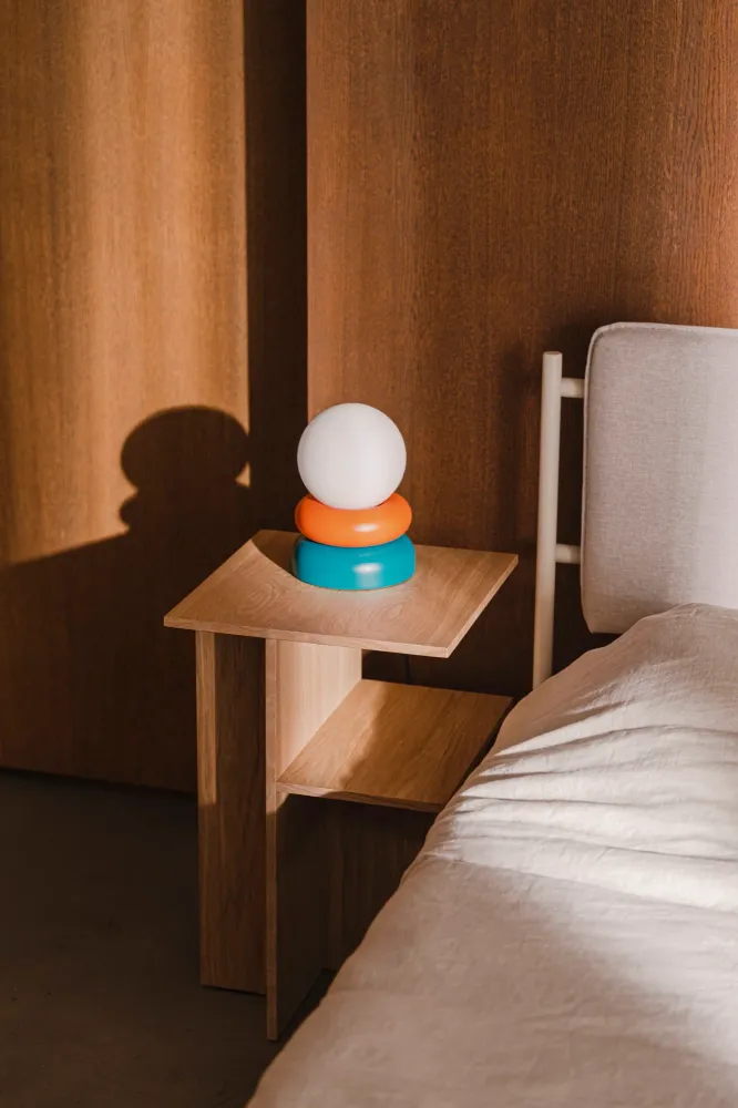 noo.ma OTEM Tafellamp - Orange Peel & Deep Turquoise