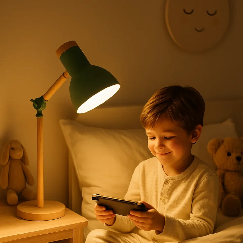 NordicGlow | Scandinavische Houten Tafellamp - Minimalistisch Design