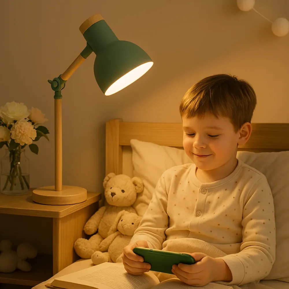 NordicGlow | Scandinavische Houten Tafellamp - Minimalistisch Design