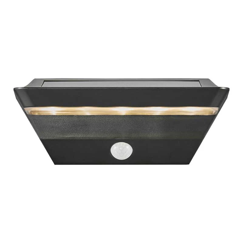 Nordlux Agena Wandlamp buiten - Sensor & Solar - LED - 3000K - IP44 - Zwart