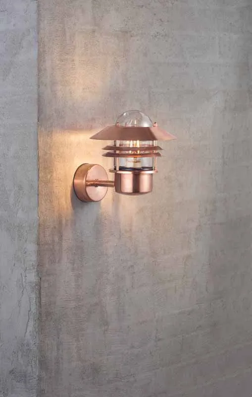 Nordlux Blokhus Wandlamp Buiten | E27 | IP54 | Koper | Seaside