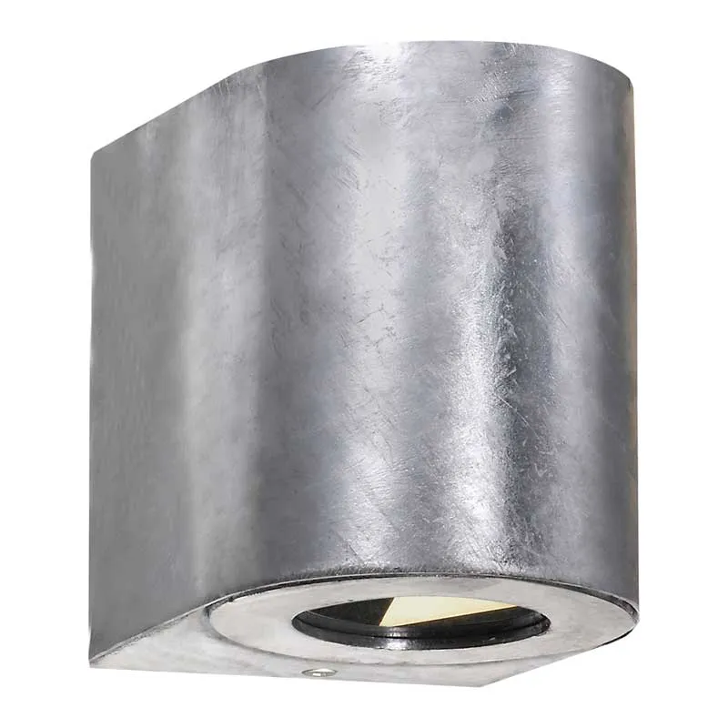 Nordlux Canto Wandlamp Buiten | 2-lichts LED | 2700K | IP44 | Verzinkt | Rond | Seaside