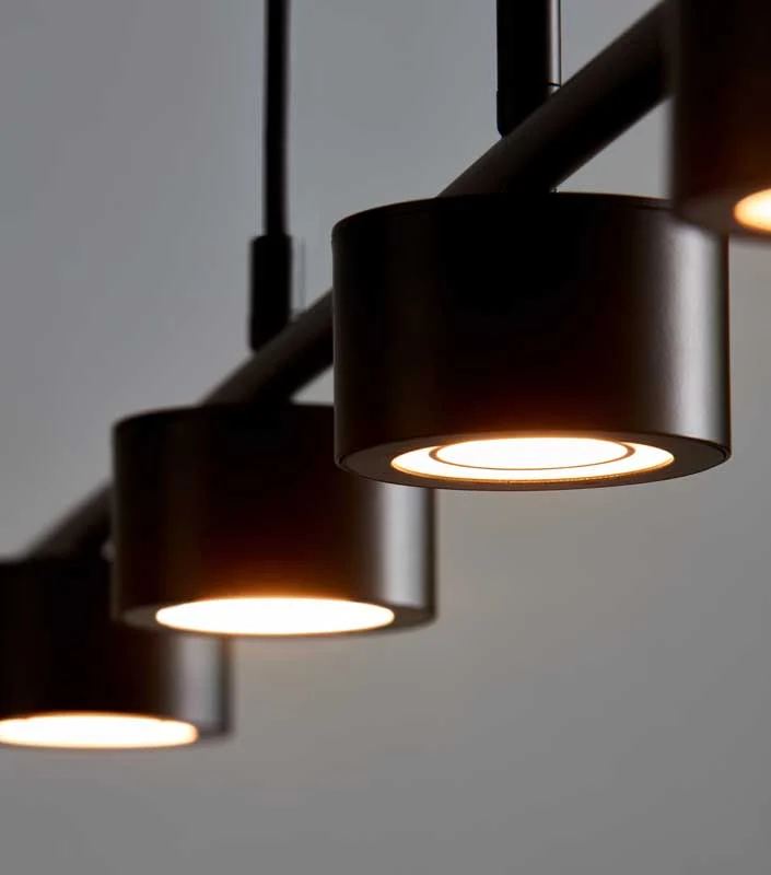 Nordlux Clyde Hanglamp - 4-lichts LED Stepdim - 2700K - Zwart