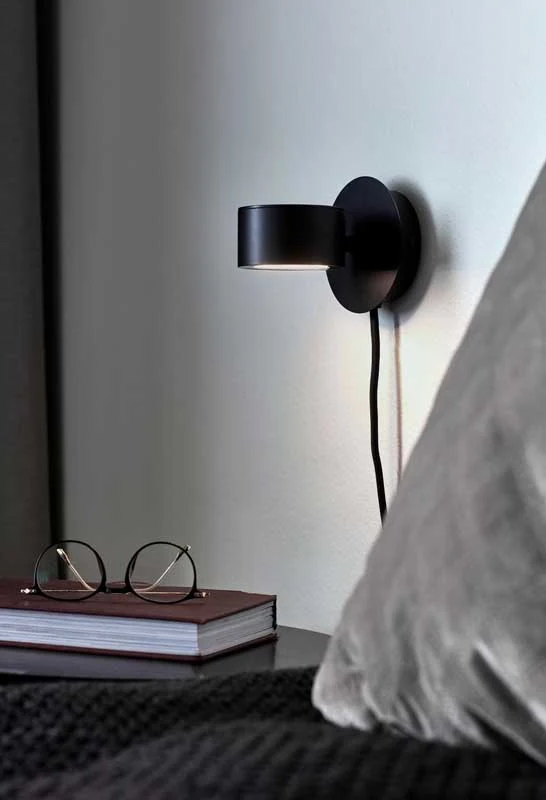 Nordlux Clyde Wandlamp - LED Stepdim - 2700K - Zwart