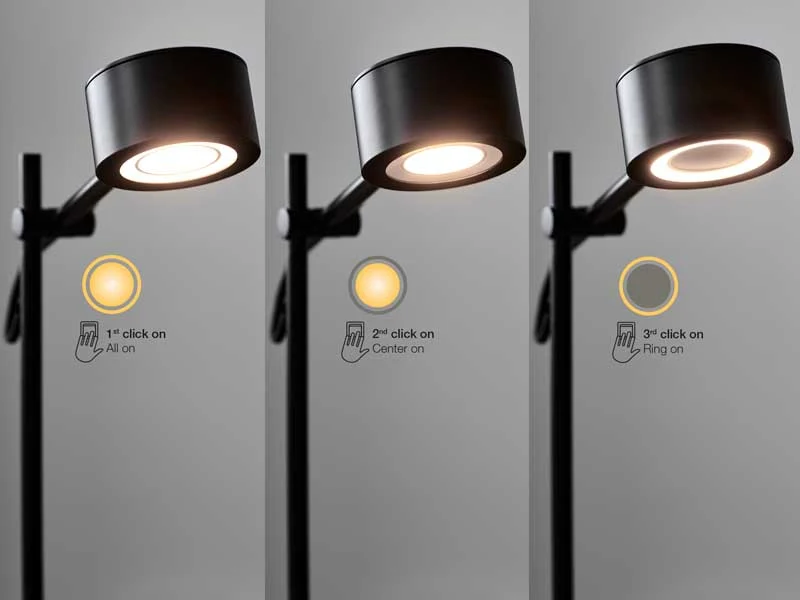 Nordlux Clyde Wandlamp - LED Stepdim - 2700K - Zwart