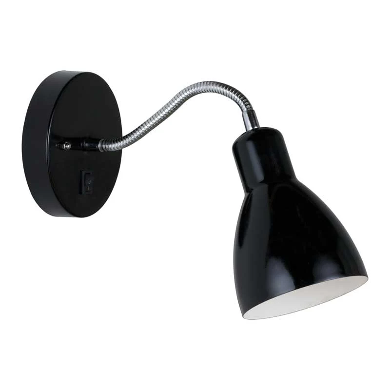 Nordlux Cyclone Wandlamp - E14 - Zwart