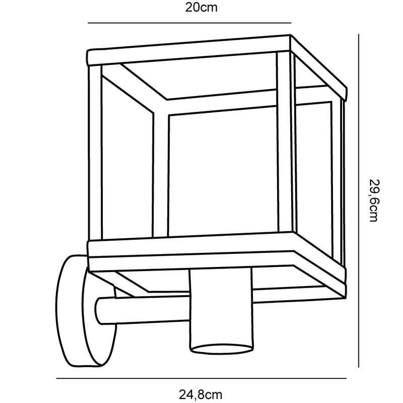 Nordlux Dalton Wandlamp Buiten - E27 - IP44 - Zwart