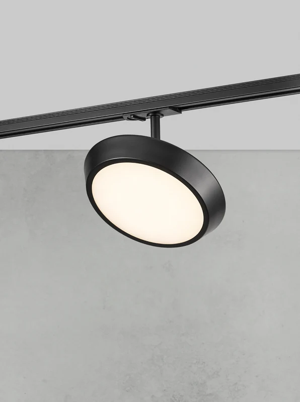 Nordlux Diskie Link - 1-Fase Railspot - Ø20cm - LED - Zwart