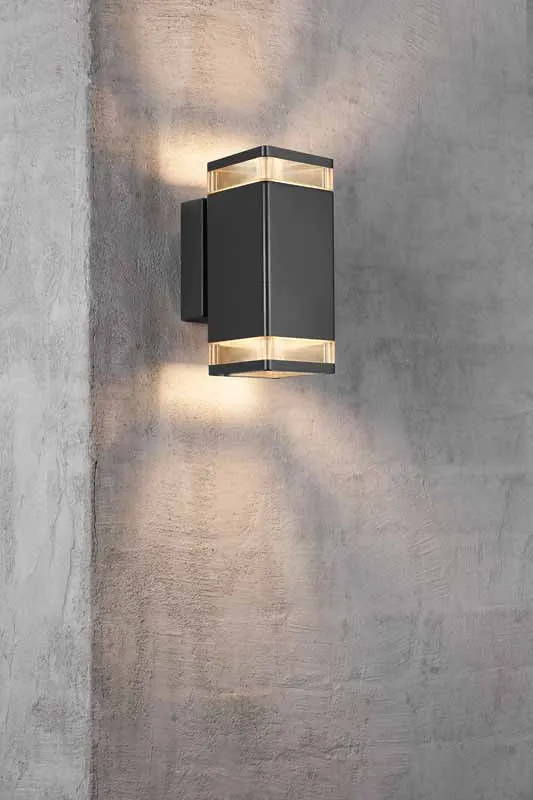 Nordlux Elm Wandlamp Buiten - 2-lichts GU10 - IP44 - Zwart