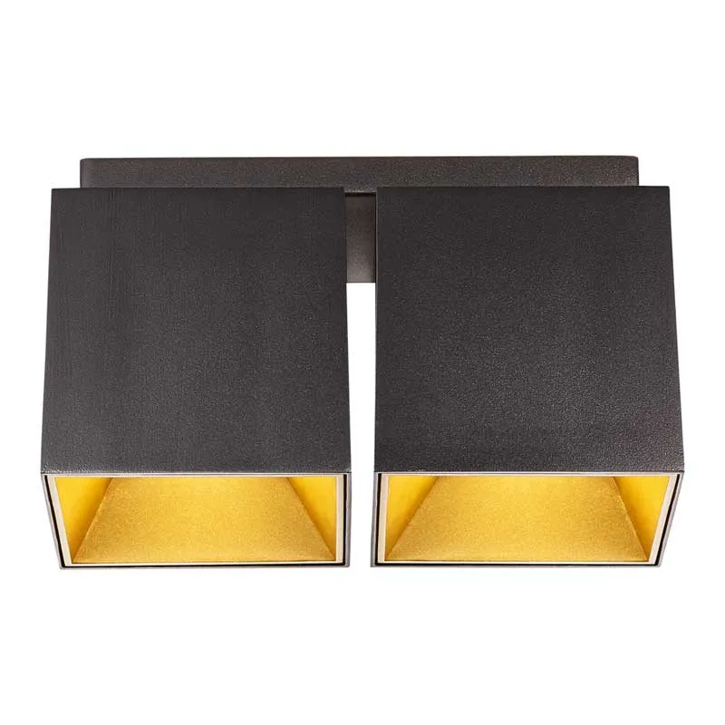 Nordlux Ethan Plafondlamp - 2-lichts GU10 - Mat zwart RAL9005