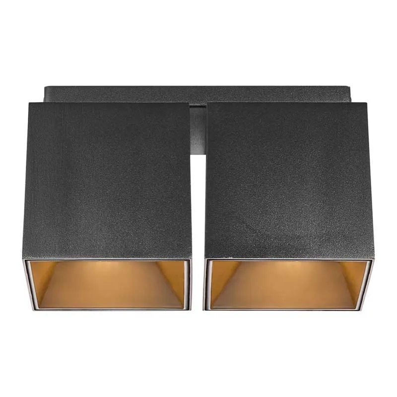 Nordlux Ethan Plafondlamp - 2-lichts GU10 - Mat zwart RAL9005