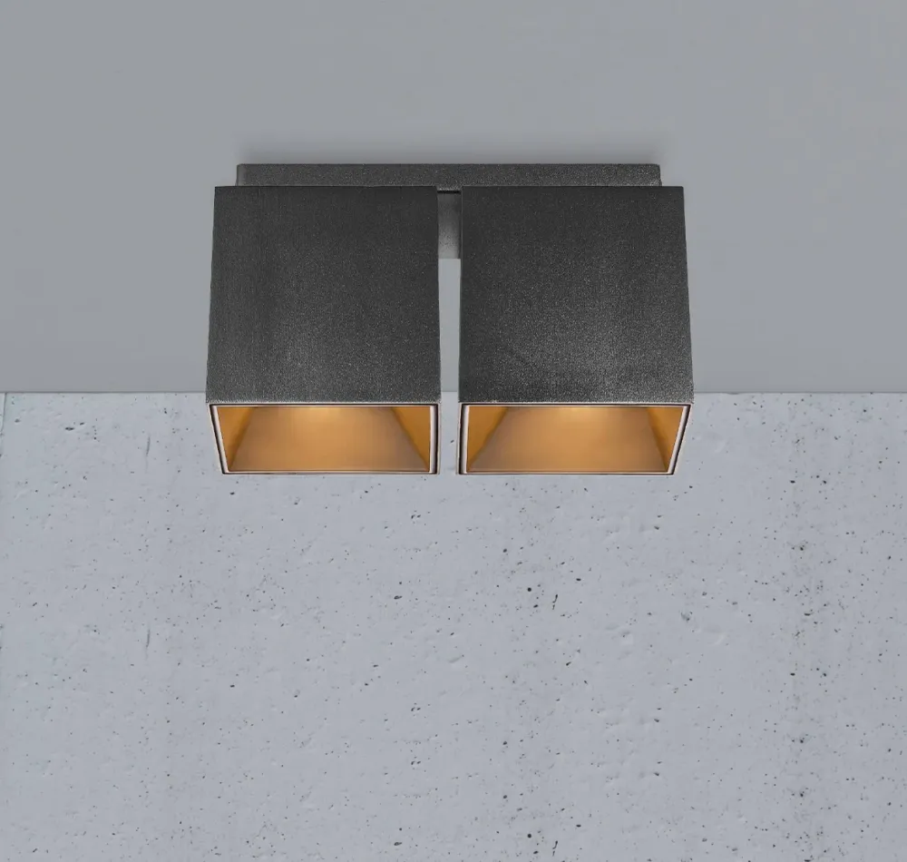 Nordlux Ethan Plafondlamp - 2-lichts GU10 - Mat zwart RAL9005