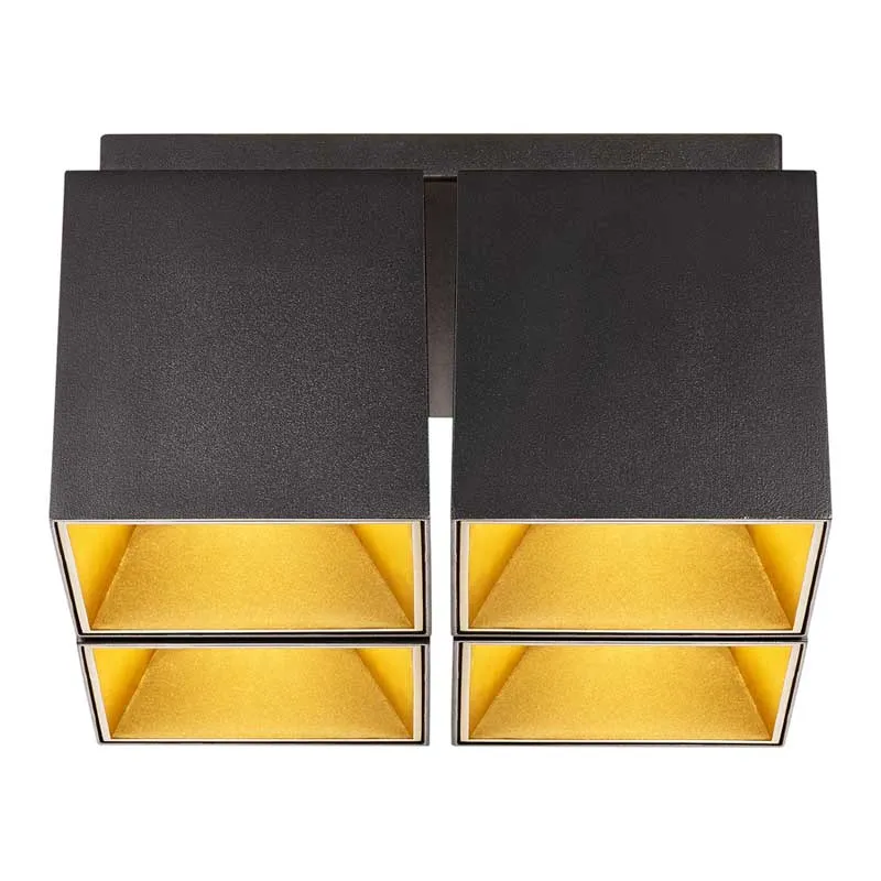Nordlux Ethan Plafondlamp - 4-lichts GU10 - Mat zwart RAL9005