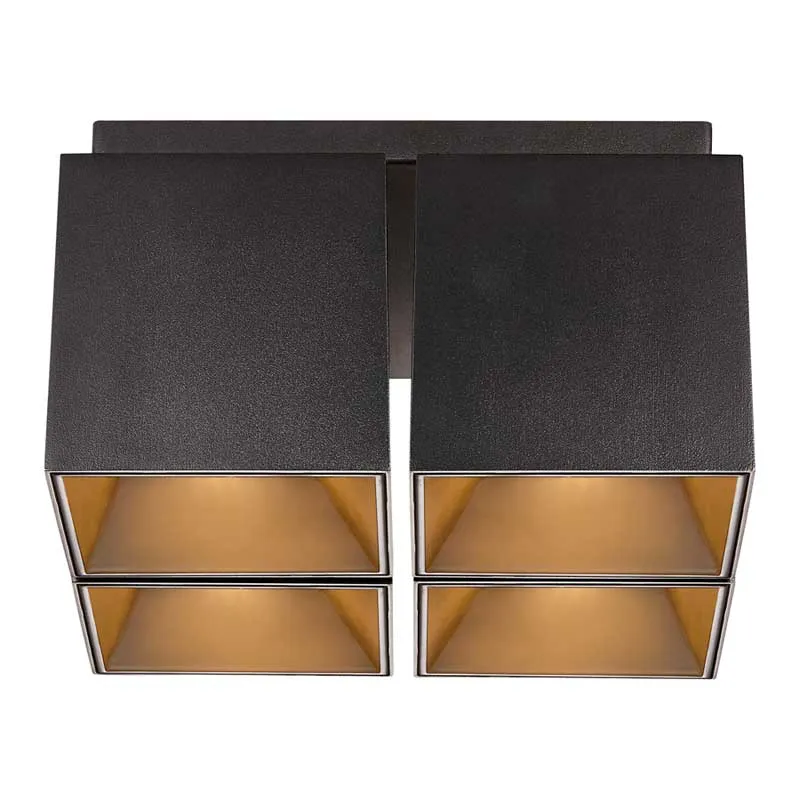 Nordlux Ethan Plafondlamp - 4-lichts GU10 - Mat zwart RAL9005