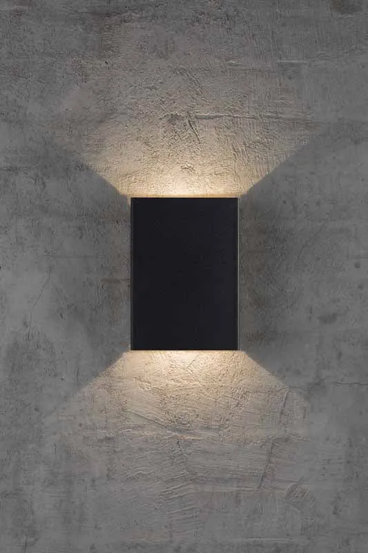 Nordlux Fold Wandlamp Buiten L - 2-lichts LED - 3000K - IP54- Zwart