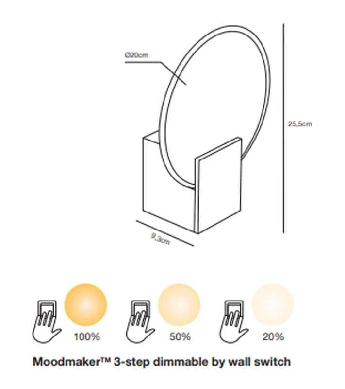 Nordlux Hester Wandlamp - LED - 3000K - Chroom
