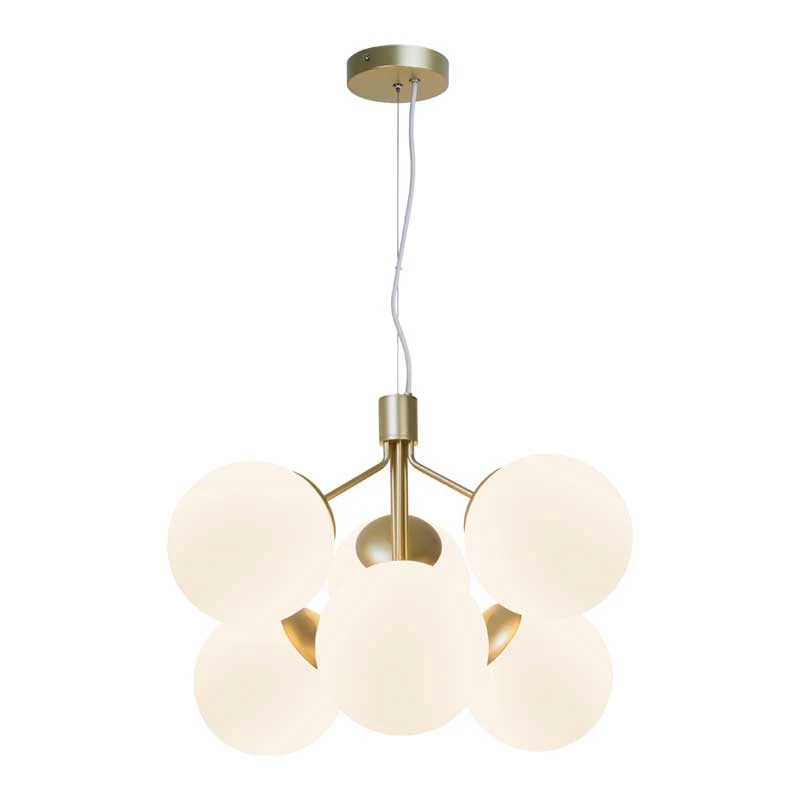 Nordlux Ivona Hanglamp - 6-lichts E27 - Messing