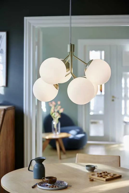 Nordlux Ivona Hanglamp - 6-lichts E27 - Messing