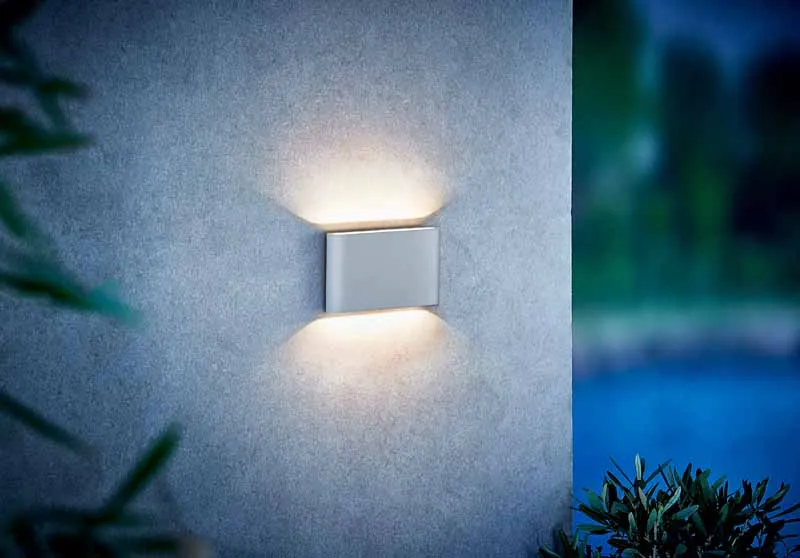 Nordlux Kinver Wandlamp Buiten M - 2-lichts LED - 3000K - IP54 - Wit
