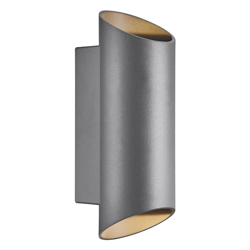 Nordlux Nico Wandlamp Buiten - Ø7,7cm - 2-lichts GU10 - IP54 - Antraciet