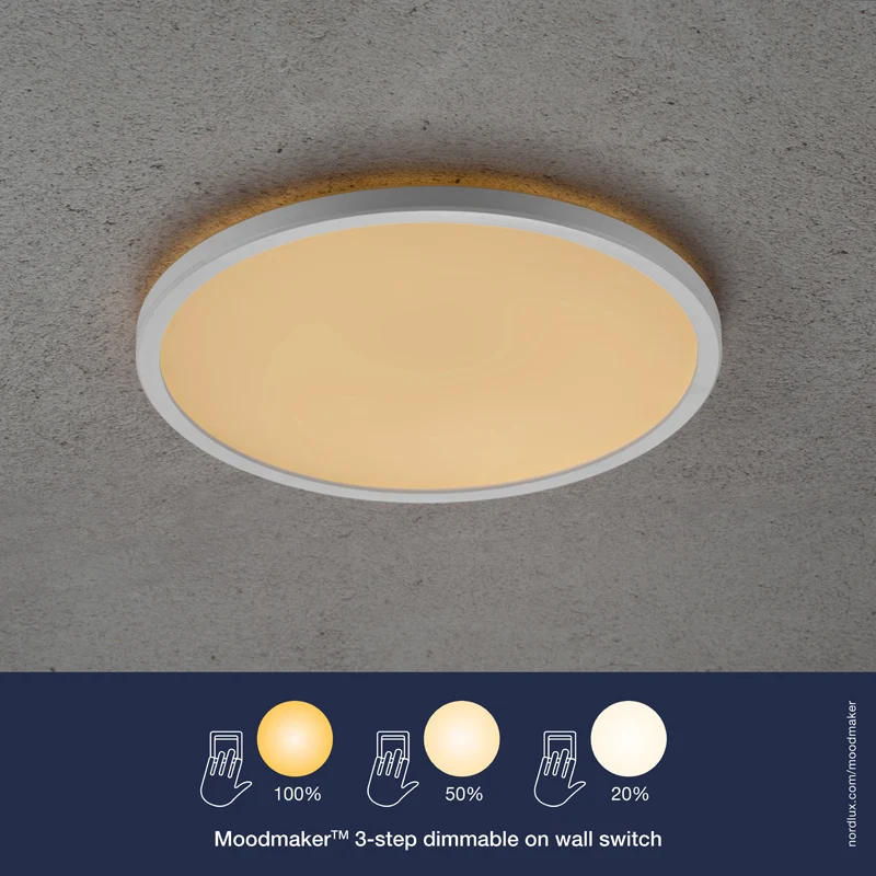 Nordlux Oja Plafondlamp - Ø29cm - LED Stepdim - 2700K - Wit