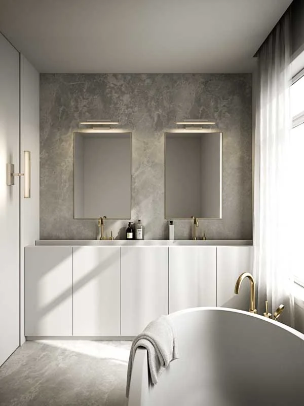 Nordlux Otis Wandlamp M - LED - 3000K - Chroom