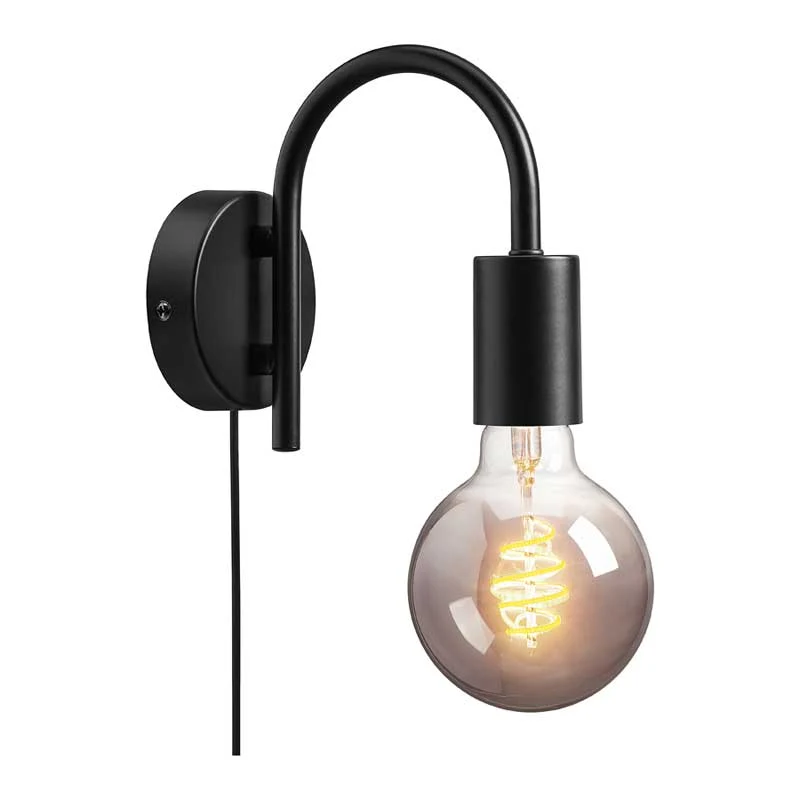 Nordlux Paco Wandlamp - E27 - Zwart