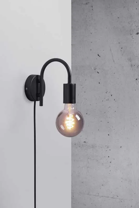 Nordlux Paco Wandlamp - E27 - Zwart