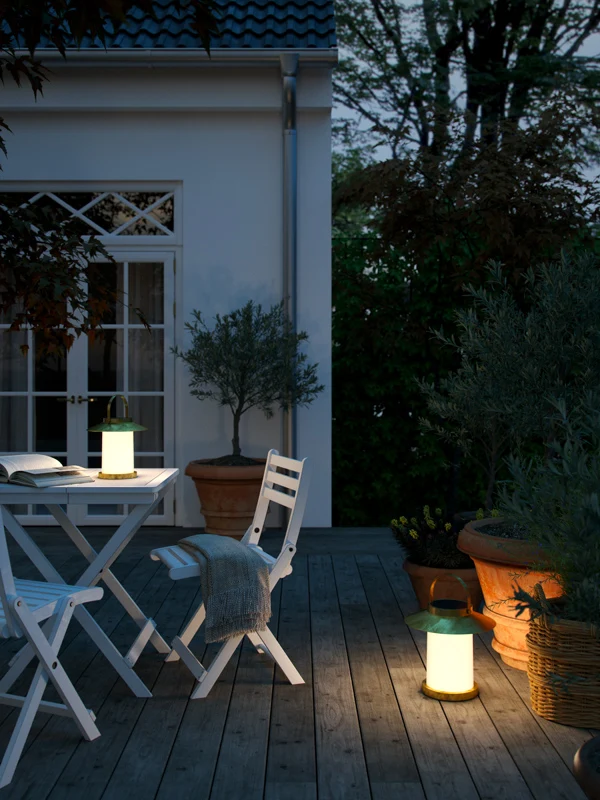 Nordlux Temple Draagbare Tafellamp Buiten | Solar | Ø31cm | LED | IP54 | Messing | Seaside