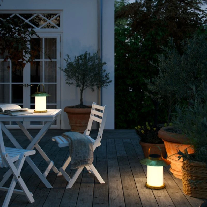 Nordlux Temple Draagbare Tafellamp Buiten | Solar | Ø31cm | LED | IP54 | Messing | Seaside
