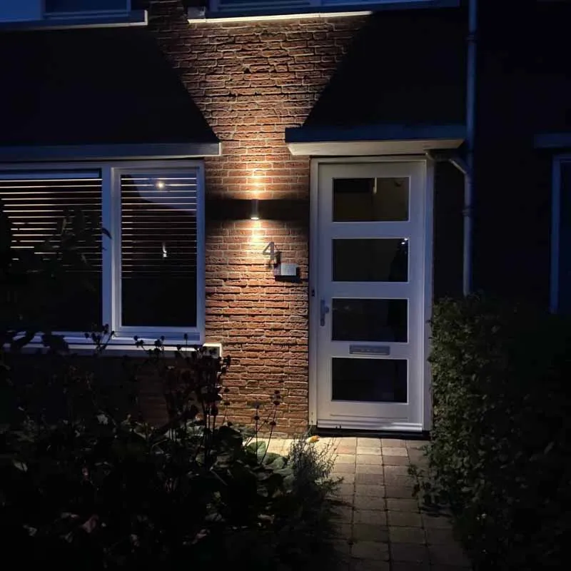 Nordlux Tin Wandlamp Buiten - Ø7,6cm - 2-lichts GU10 - IP54 - Aluminium
